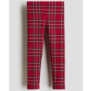 H&M Plaid Red Leggings. Worn once for photos. Size 5/6.